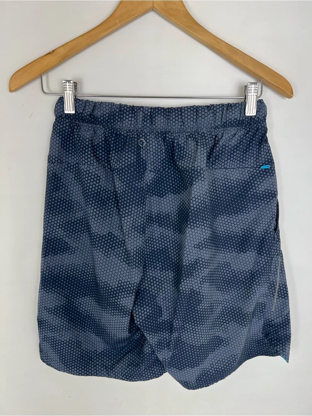 Men's Camoflauge Navy Patterned Athletic Shorts